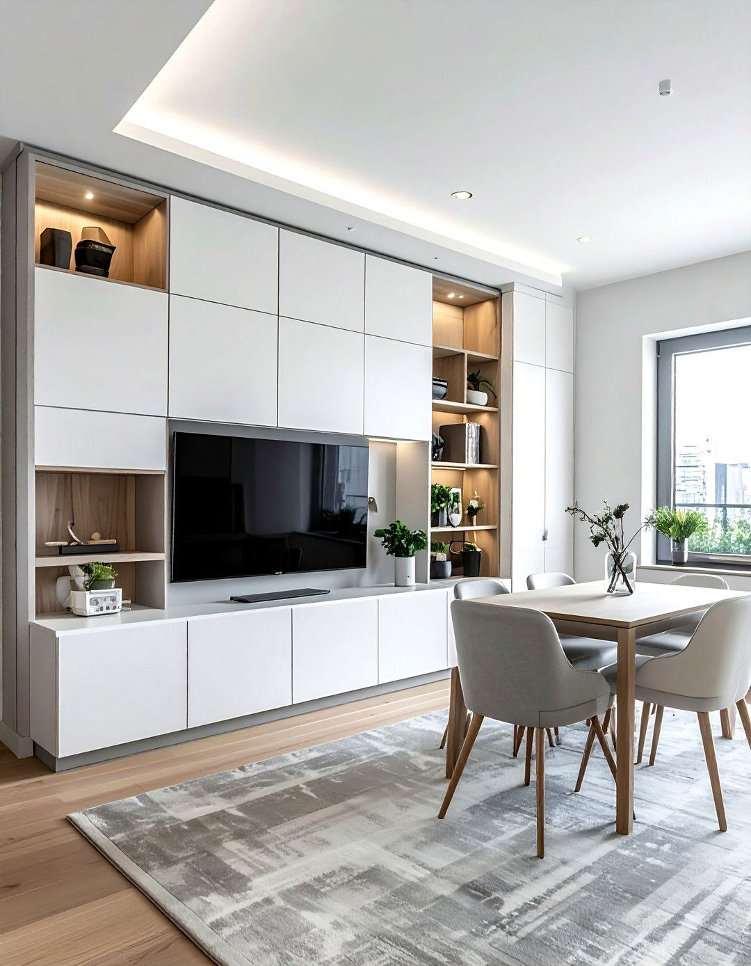 Modular Wall Unit - 30 dining room creative storage ideas