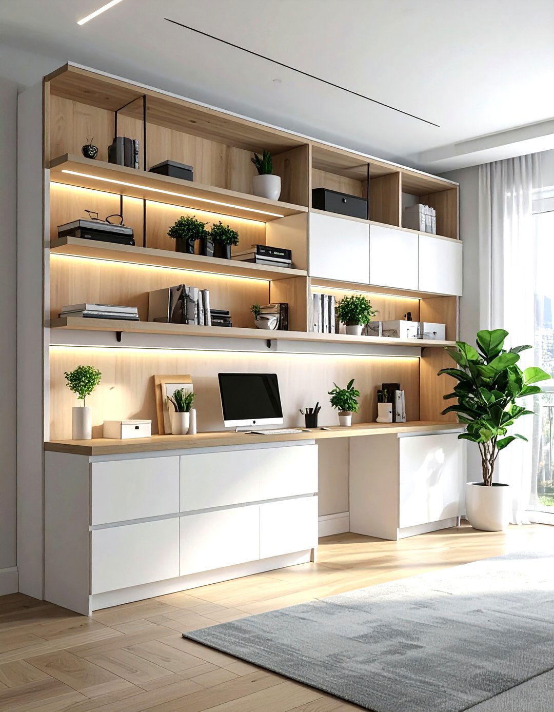 Modular wall shelving system - 30 living room wall shelving ideas