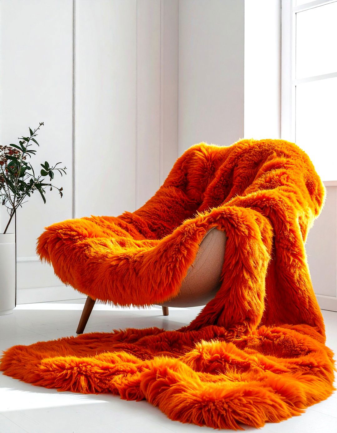 Mohair Fuzzy Blanket - 30 cozy throw ideas