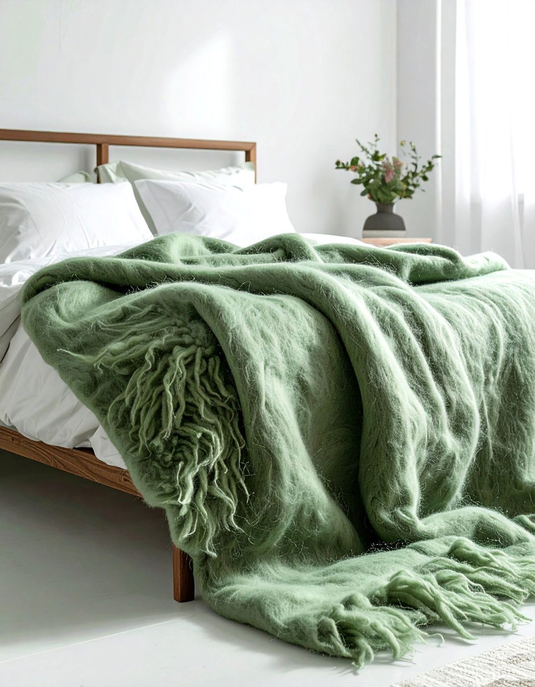 Mohair Throw - 30 plush bedroom ideas