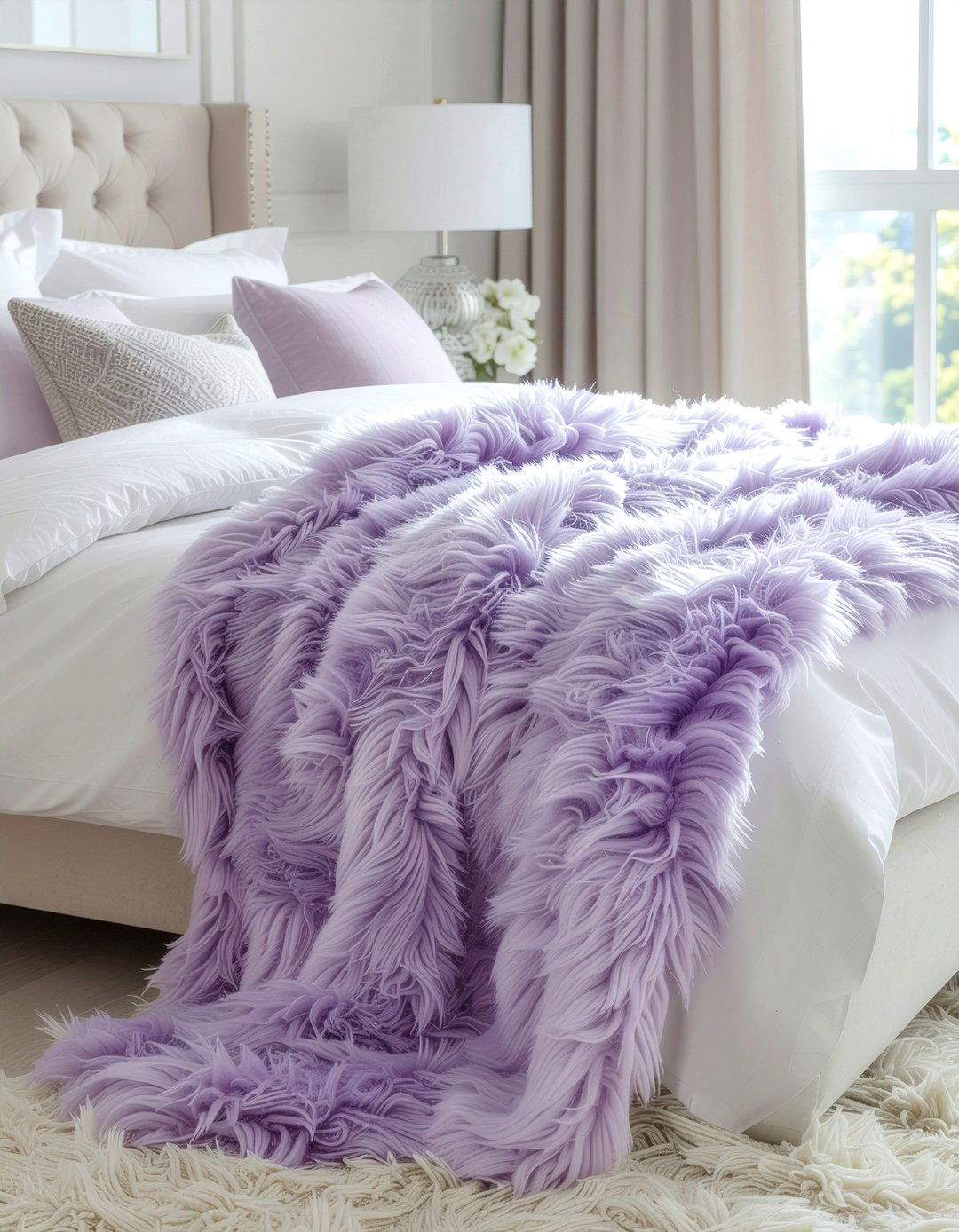 Mohair throw blanket