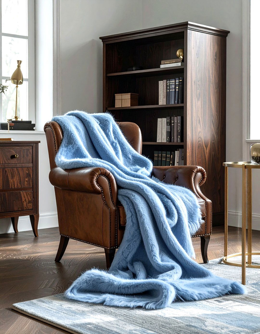 Mohair throw living room - 30 living room texture layering ideas