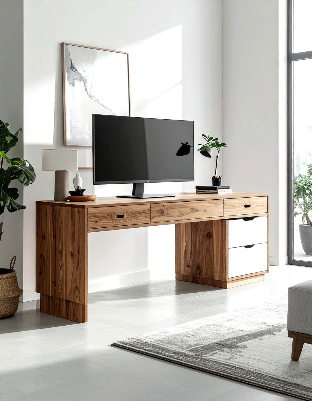 Monitor Stand With Drawers - 30 desk organization ideas