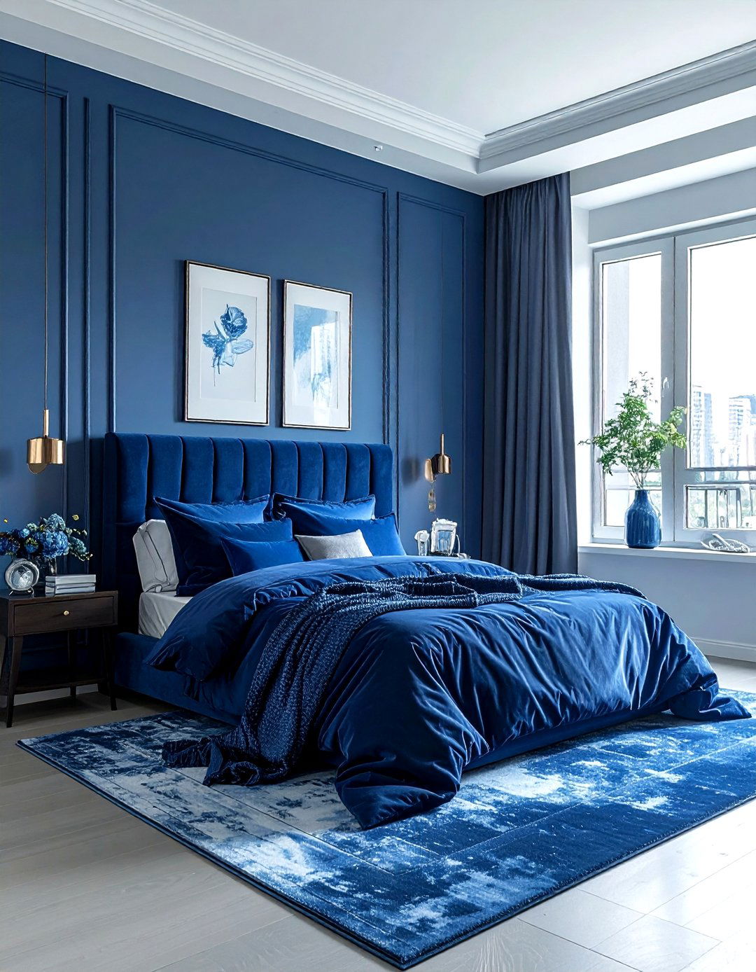 Monochromatic Blue Bedroom - 30 retreat bedroom ideas