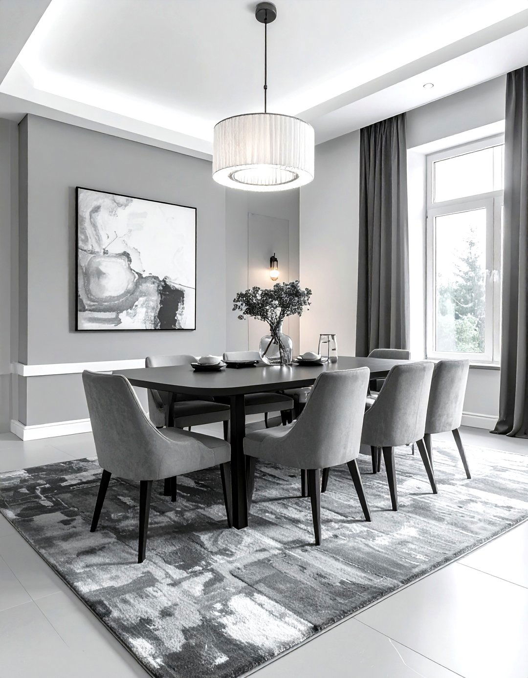 Monochromatic Dining Room - 30 Nashville dining room ideas