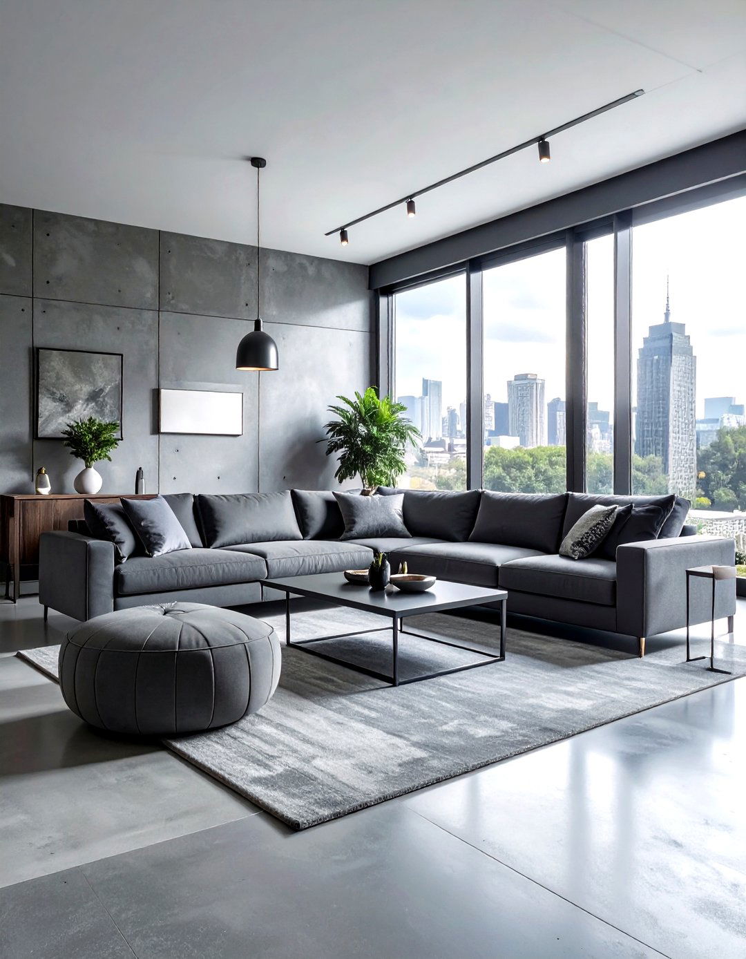 Monochromatic Gray Industrial Decor - 30 industrial gray living room ideas