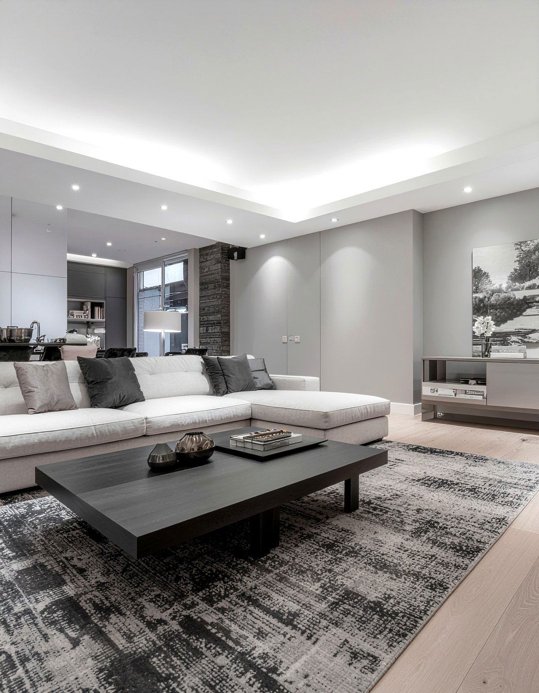 Monochromatic Gray Living Room - 30 cool gray living room ideas