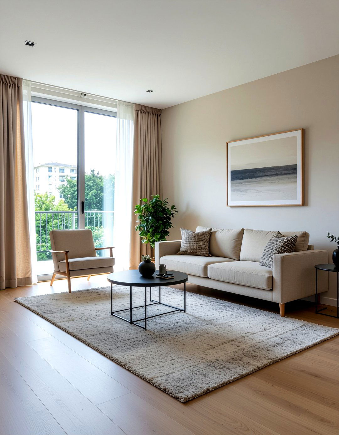 Monochromatic Neutral Living Room - 30 neutral living room ideas