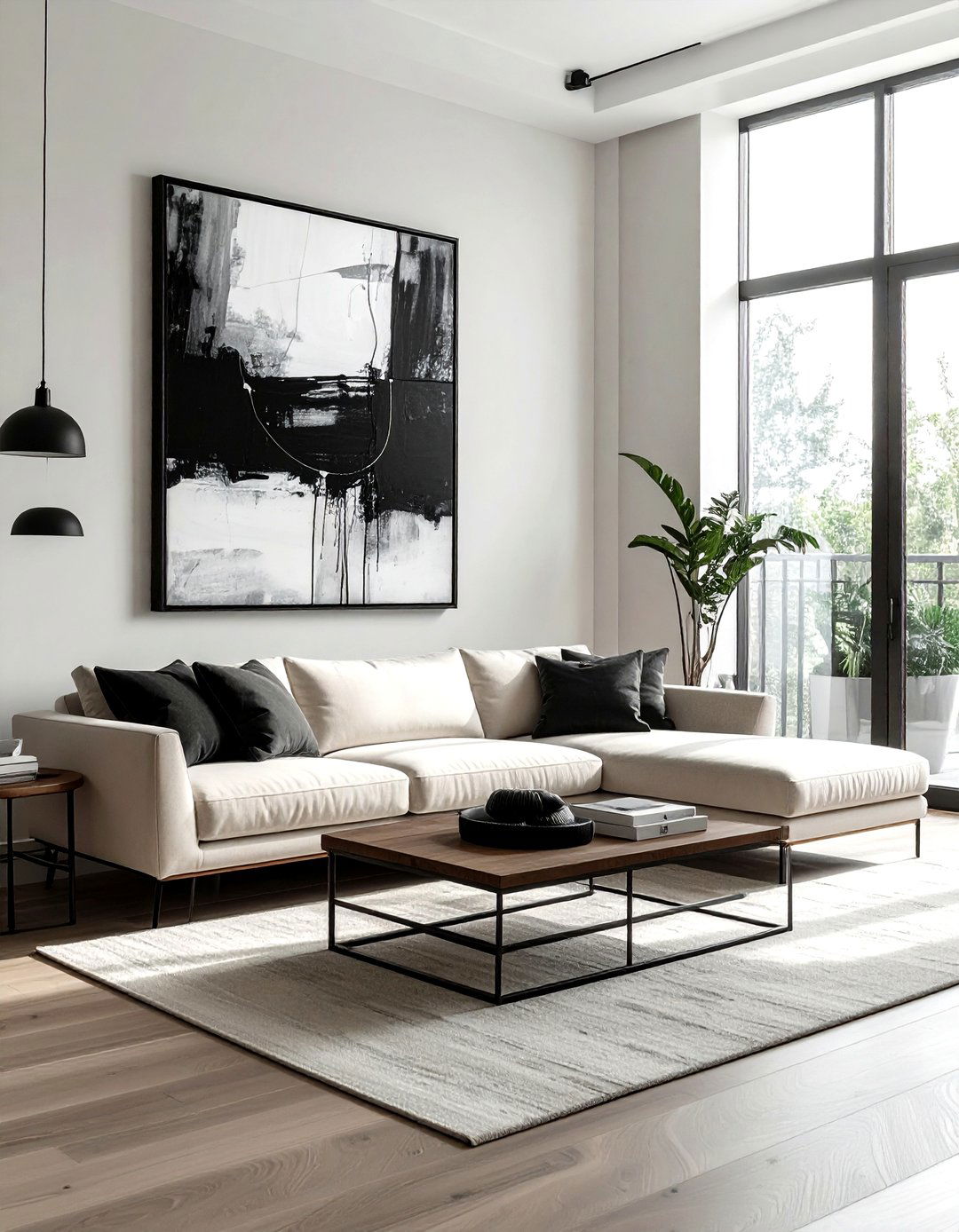 Monochromatic Wall Art - 30 minimalist home decor ideas