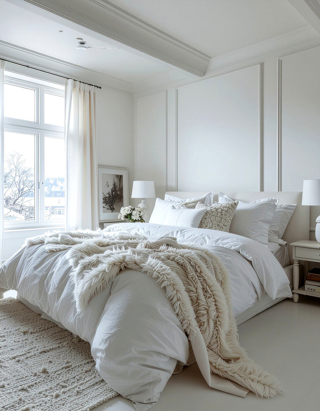 Monochromatic White Bedroom - 30 bedroom white walls
