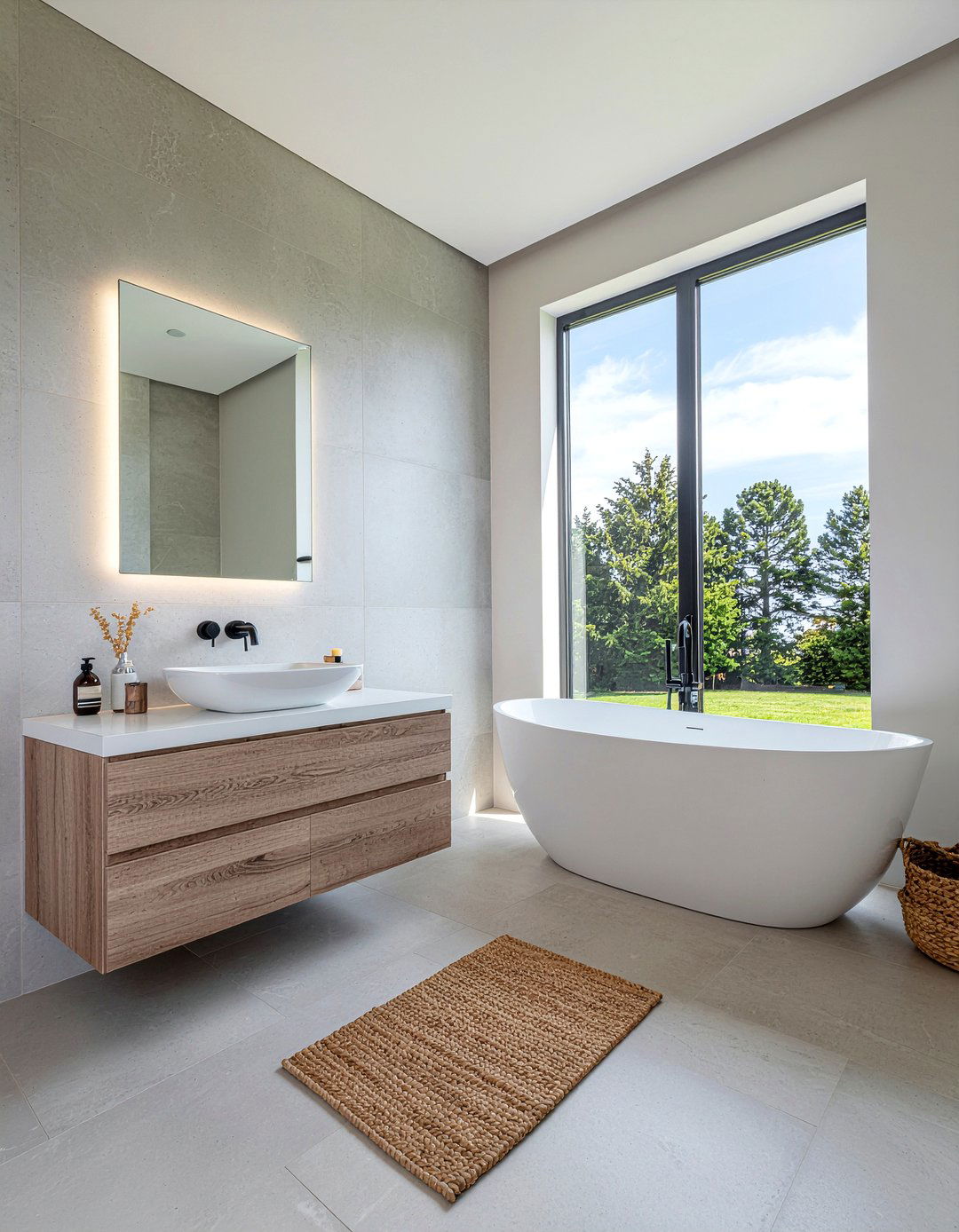 Monochromatic color scheme - 30 bathroom depth ideas