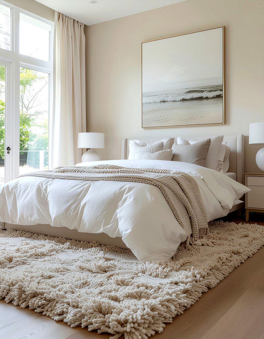 Monochromatic cream bedroom - 30 cream bedroom ideas