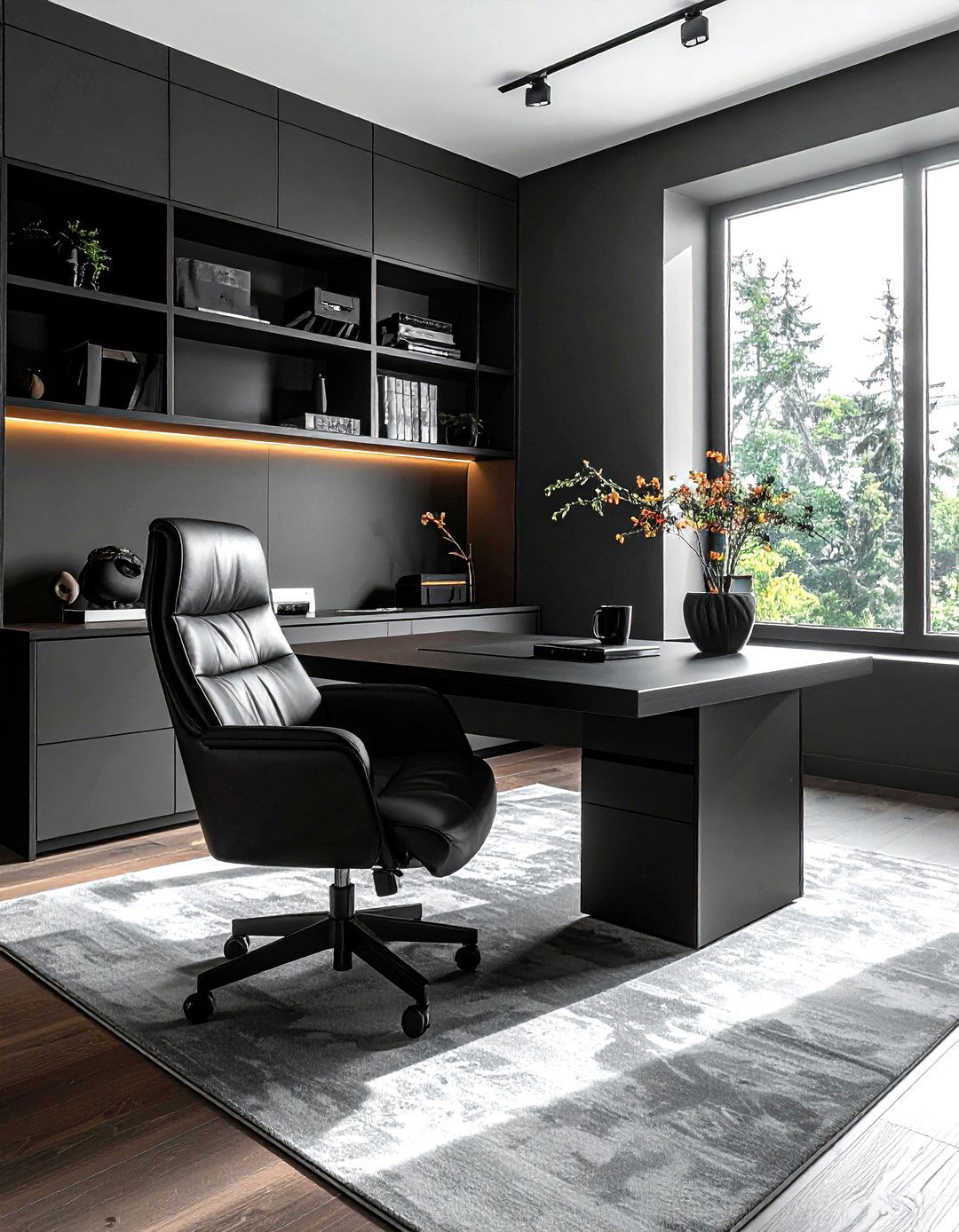 Monochromatic desk style - 30 desk styling ideas