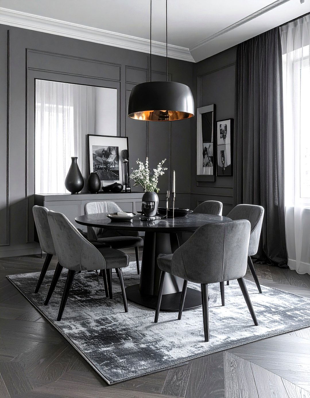 Monochromatic dining room - 30 Tribeca dining room ideas