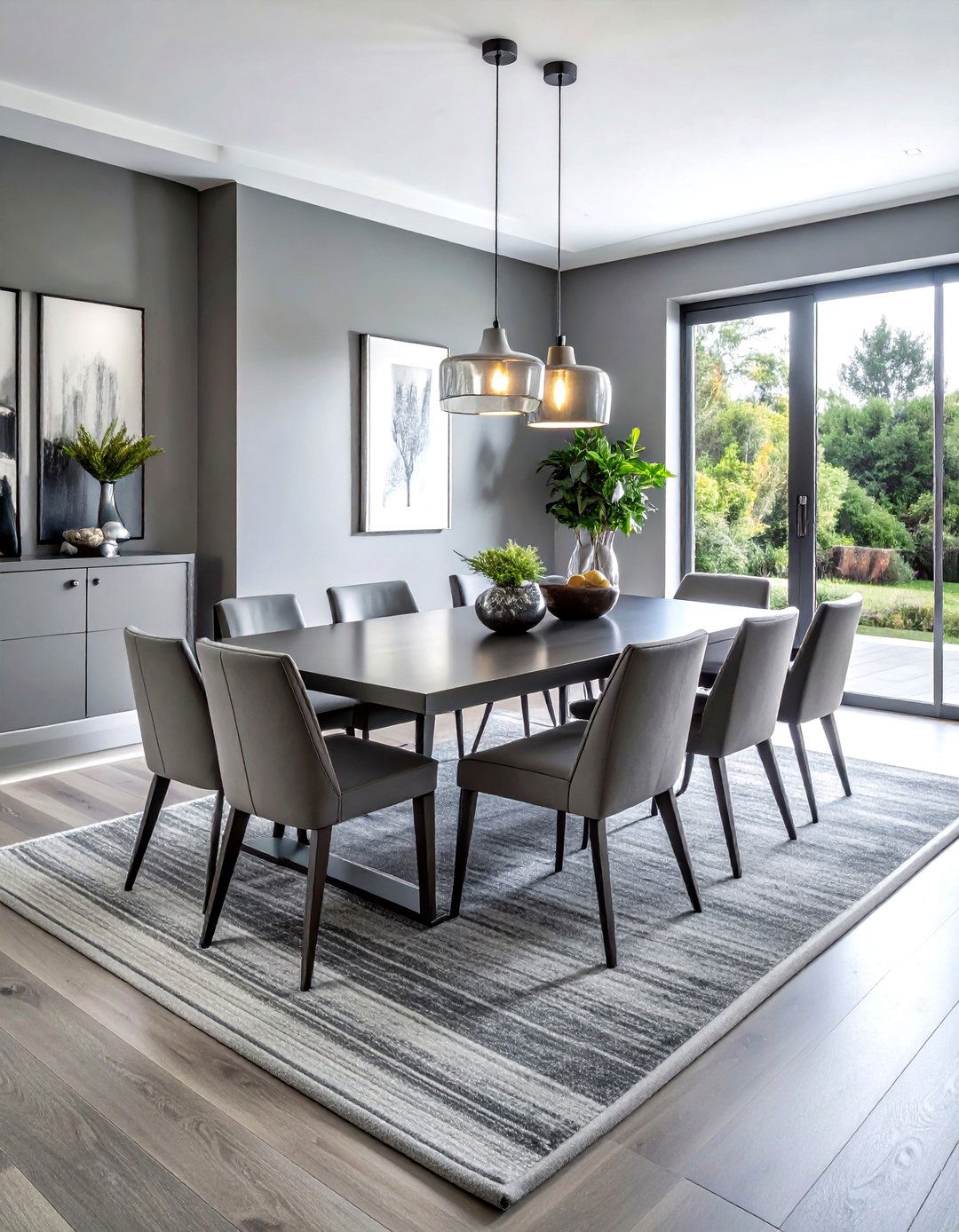 Monochromatic gray dining room - 30 cool gray dining room ideas