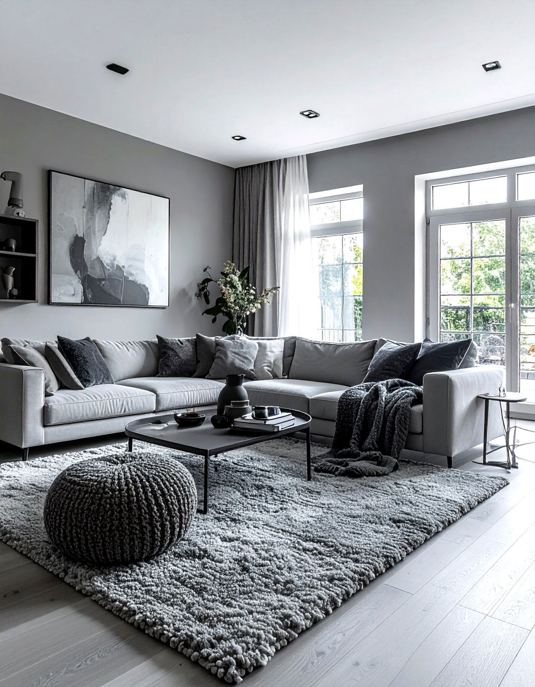Monochromatic gray living room - 30 modern gray living room ideas