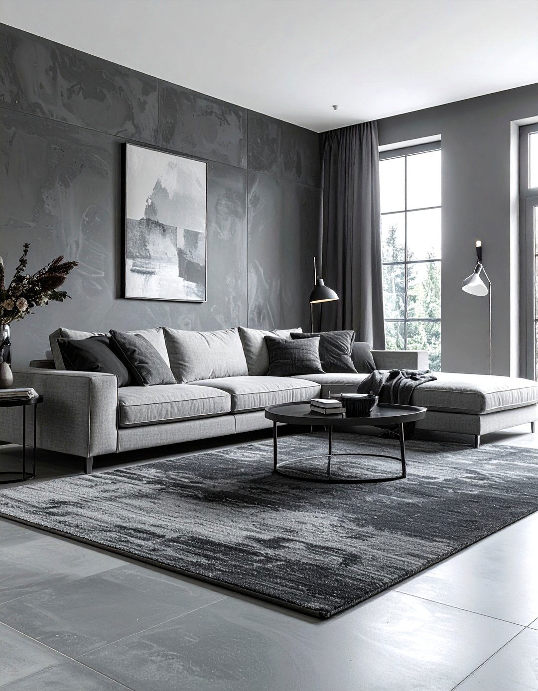 Monochromatic gray living room - 30 contemporary gray living room ideas