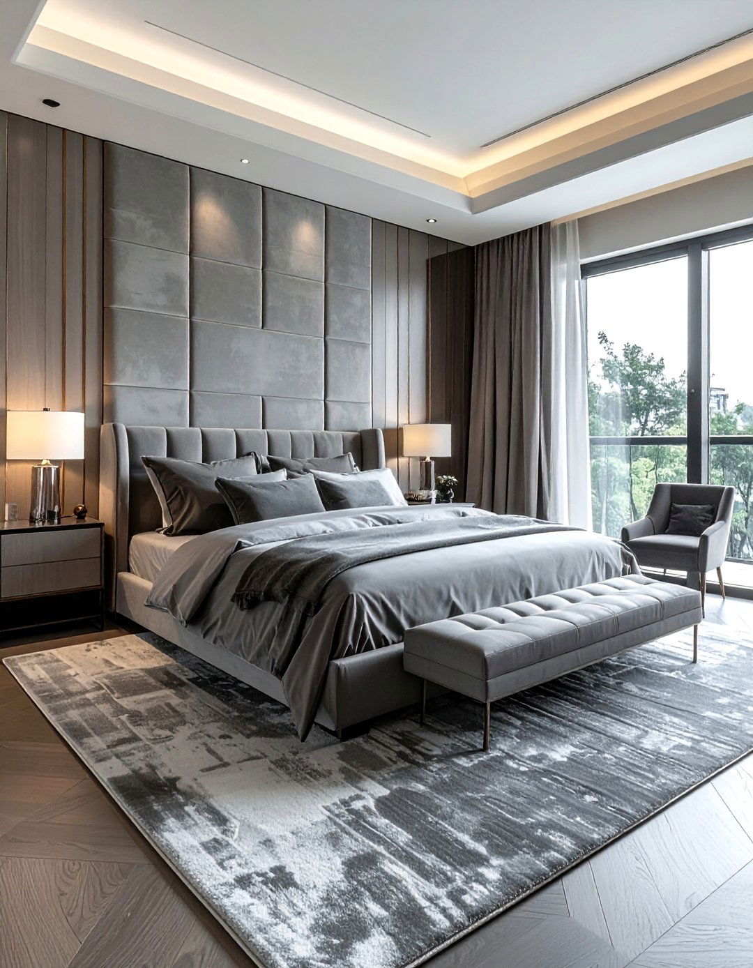 Monochromatic master suite - 30 serene decor ideas