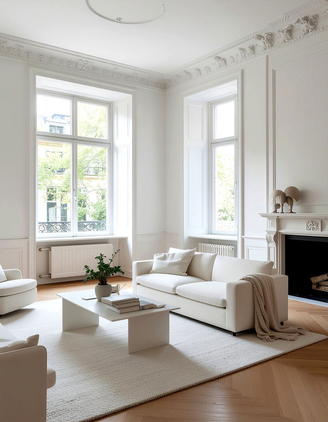 Monochromatic off white living room - 30 off-white living room ideas