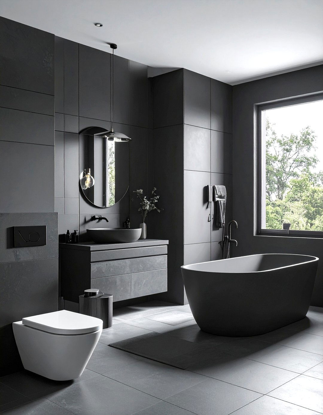 Monochrome Bathroom - 30 toilet room ideas