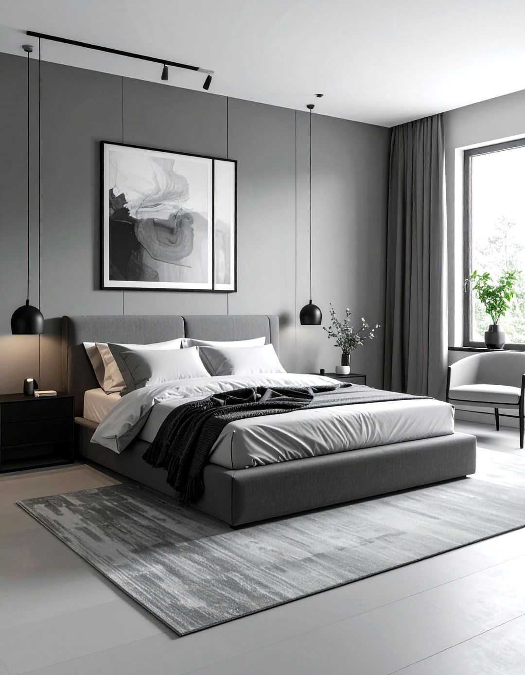 Monochrome Bedroom - 30 modern bedroom ideas