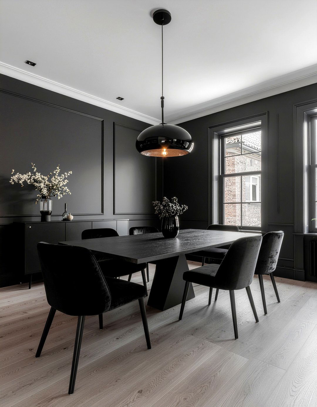 Monochrome Dining Room - 30 dining room style ideas