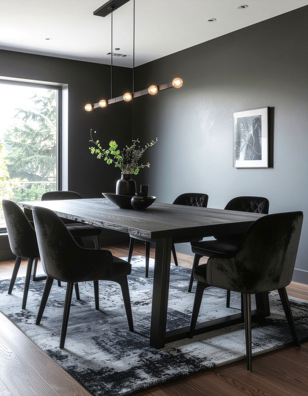 Monochrome Dining Room - 30 personalized dining room ideas
