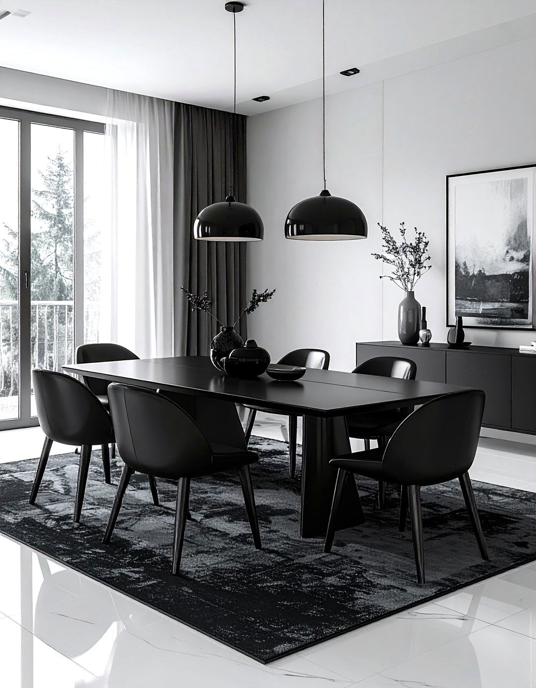 Monochrome Dining Room - 30 separate dining room ideas