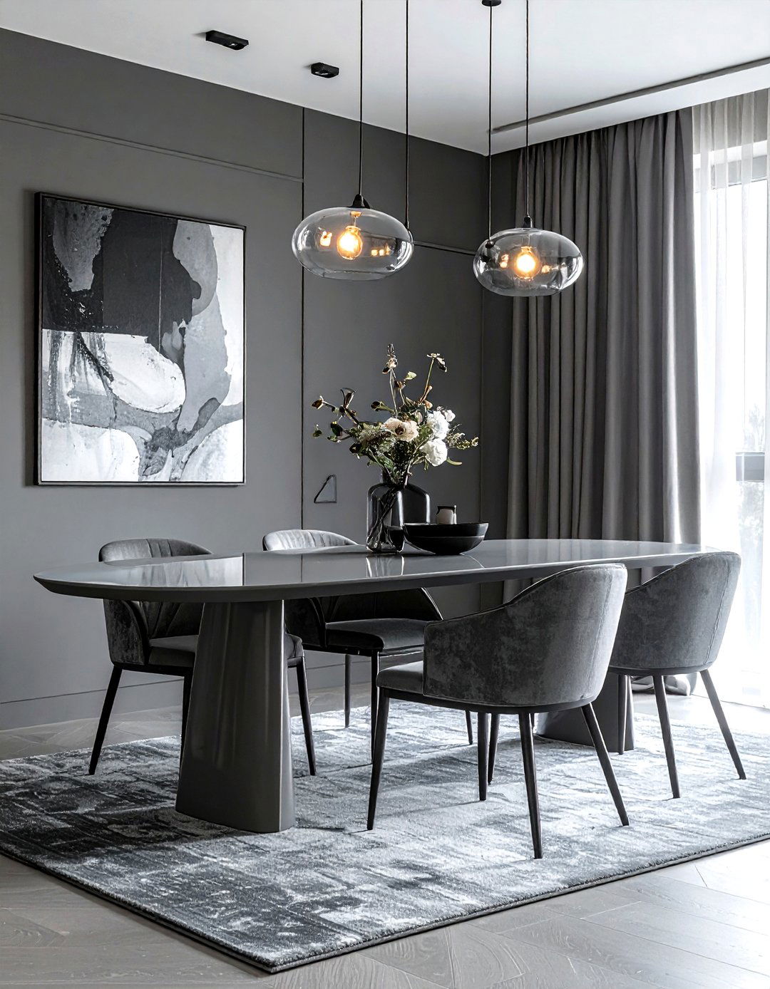 Monochrome Dining Room - 30 top dining room ideas