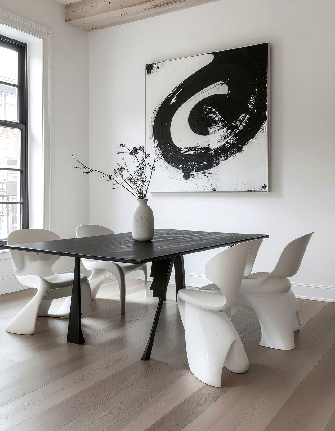 Monochrome Dining Room - 30 current dining room ideas
