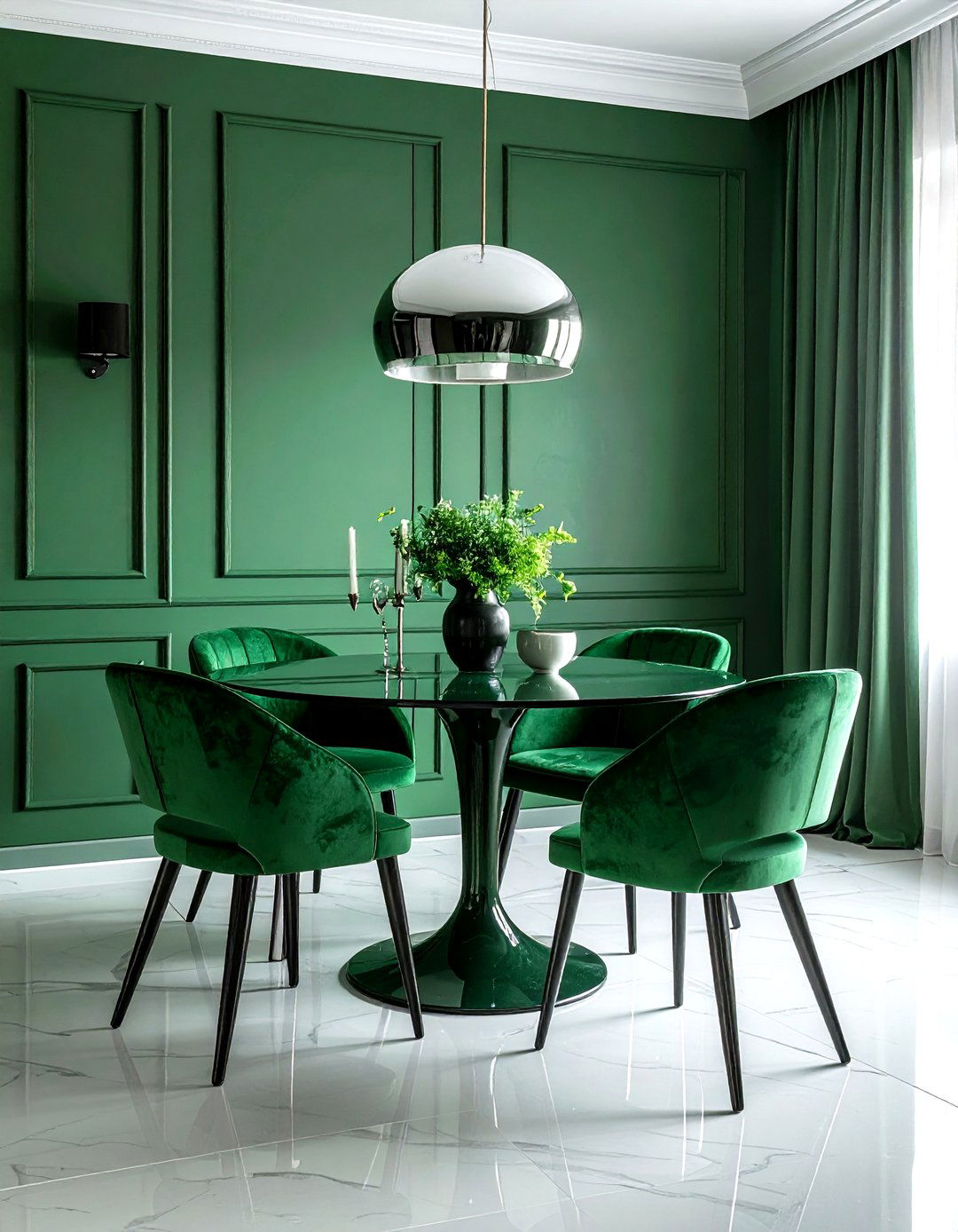 Monochrome Dining Room - 30 dining room redesign ideas