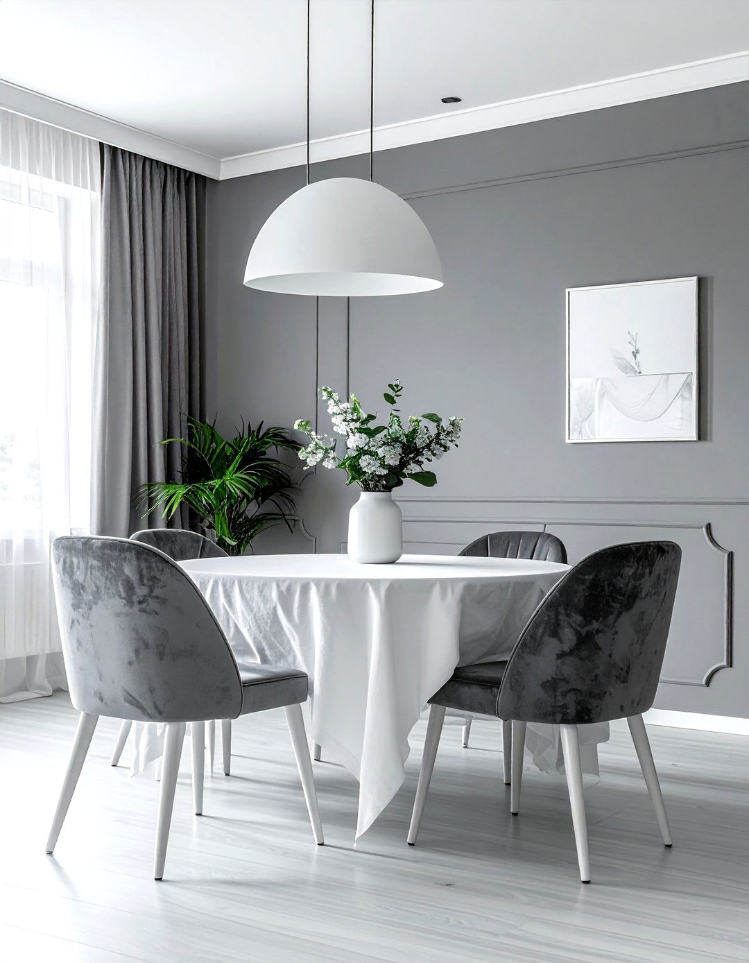 Monochrome Gray And White Dining Room - 30 gray and white dining room ideas