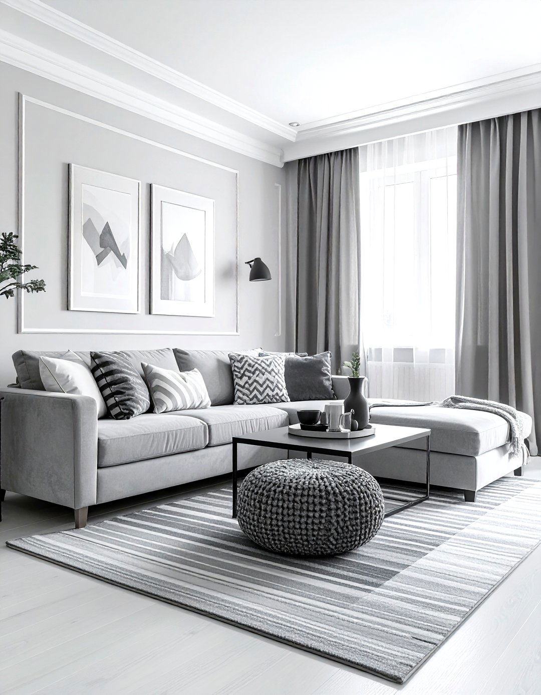 Monochrome Grey And White Living Room - 30 grey and white living room ideas