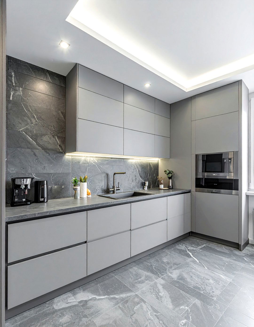 Monochrome Small Kitchen - 30 compact kitchen ideas