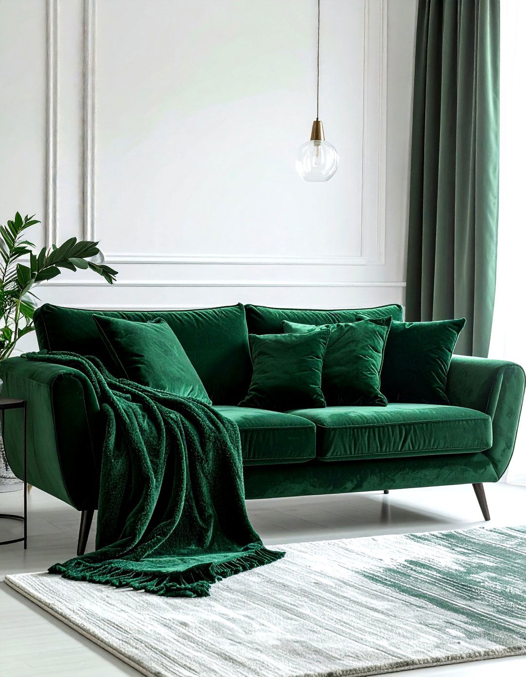 Monochrome Styling - 30 living room blanket styling ideas