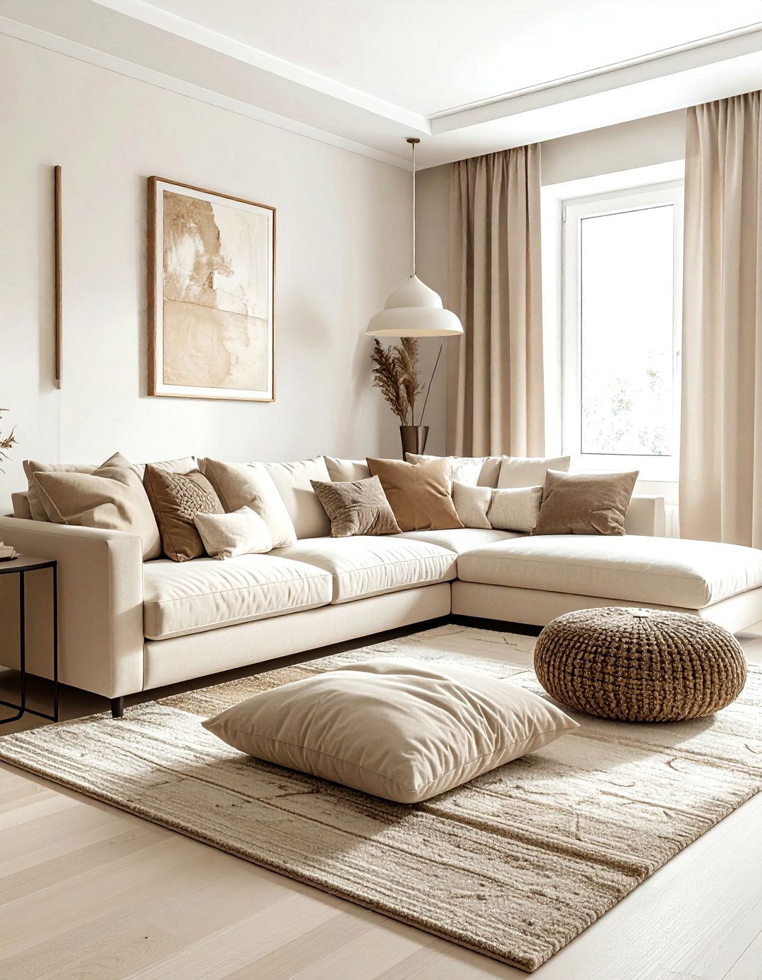 Monochrome beige living room - 30 contemporary beige living room ideas