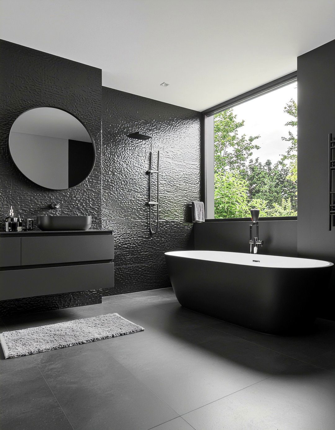 Monochrome black bathroom - 30 all black bathroom ideas
