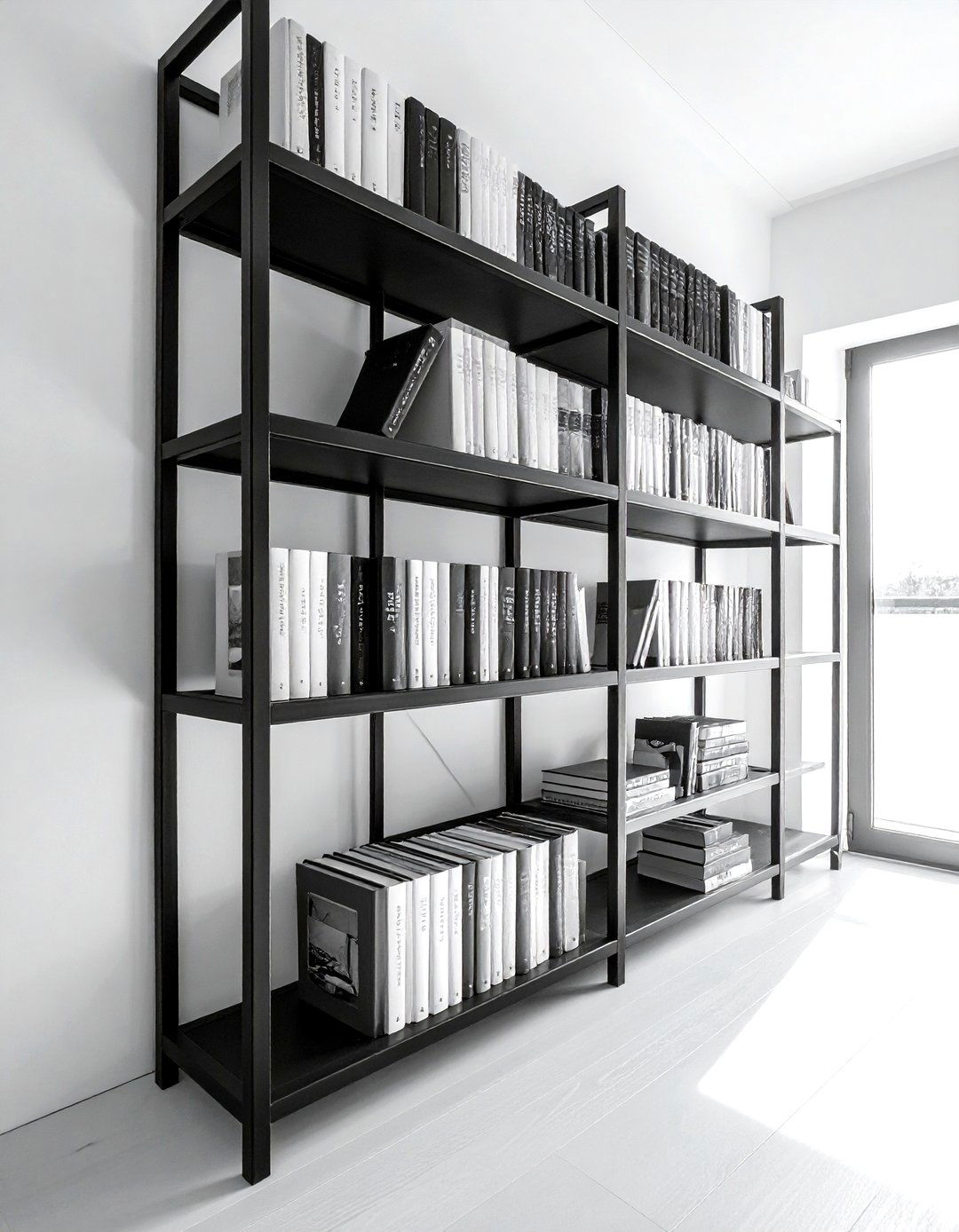 Monochrome book styling - 30 book styling ideas