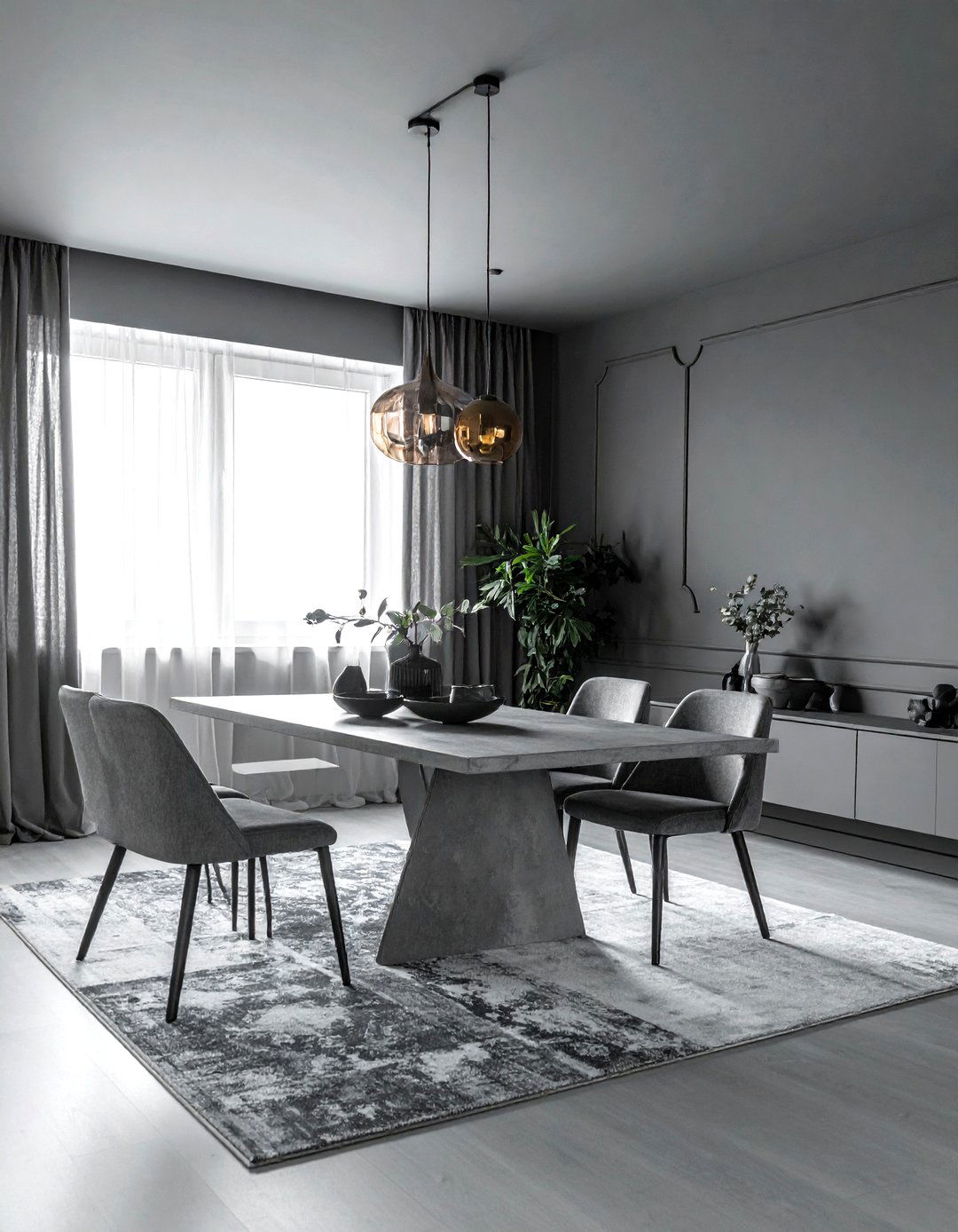 Monochrome dining room - 30 intimate dining room ideas