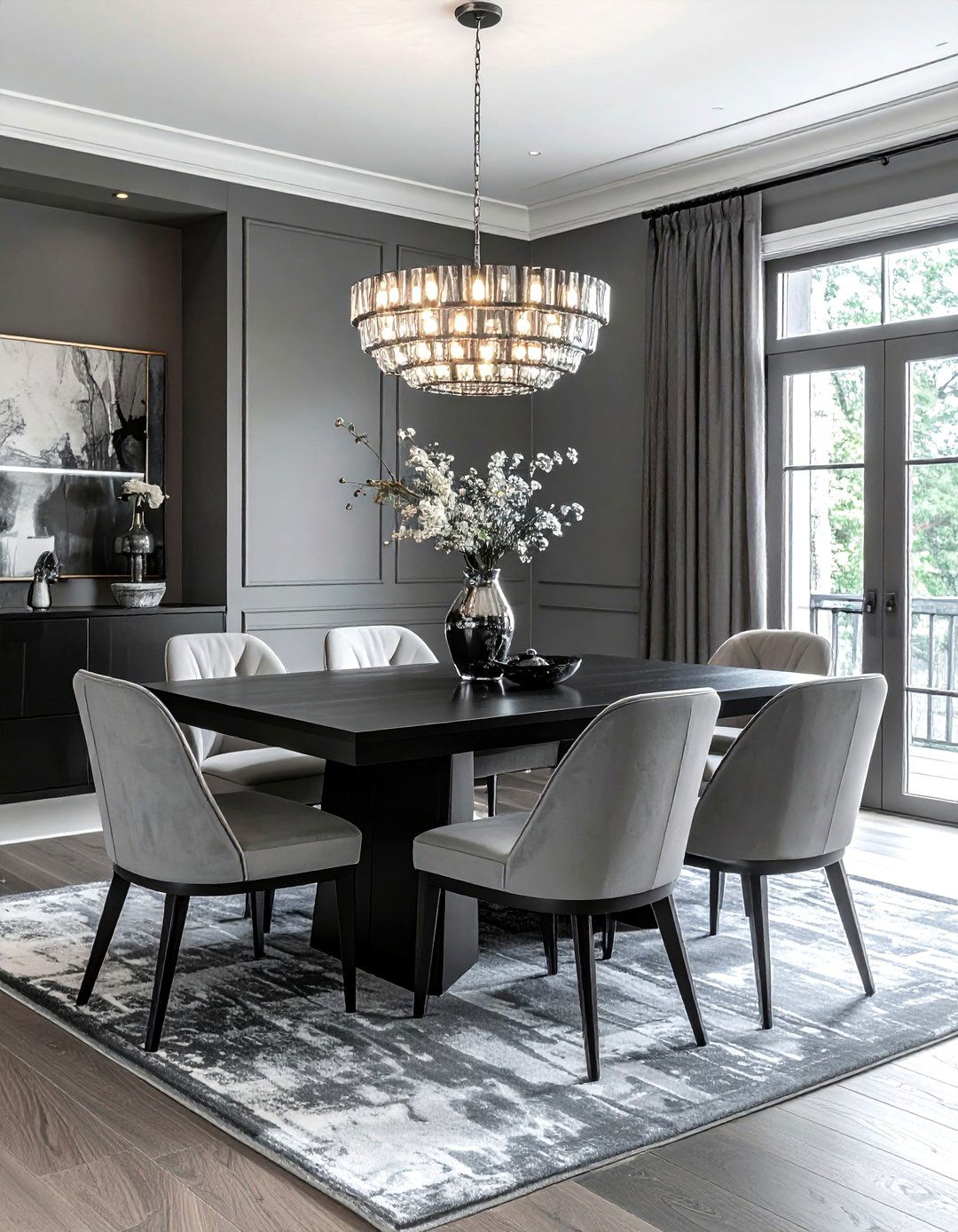 Monochrome dining room - 30 one-of-a-kind dining room ideas