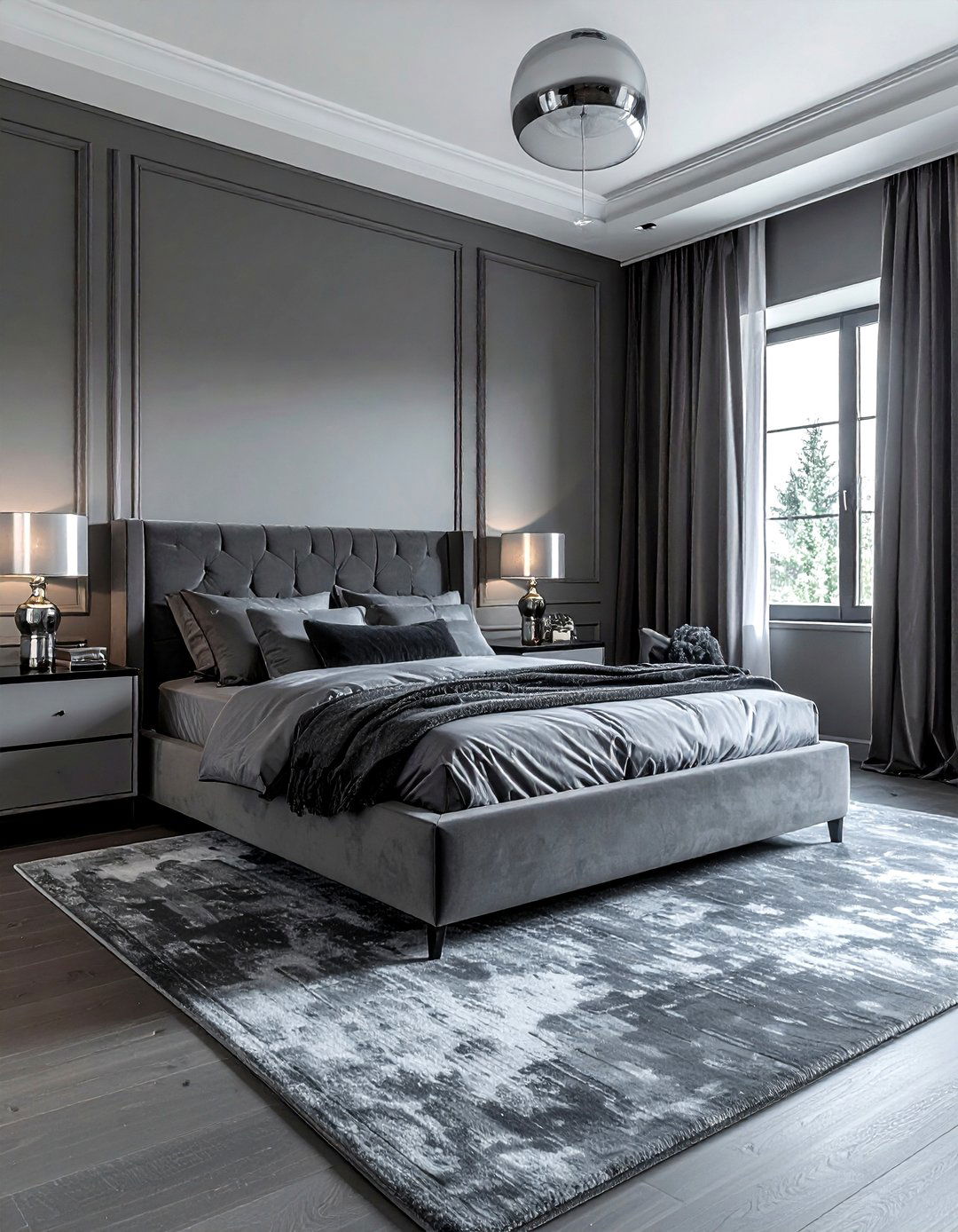 Monochrome grey bedroom - 30 young adult bedroom ideas