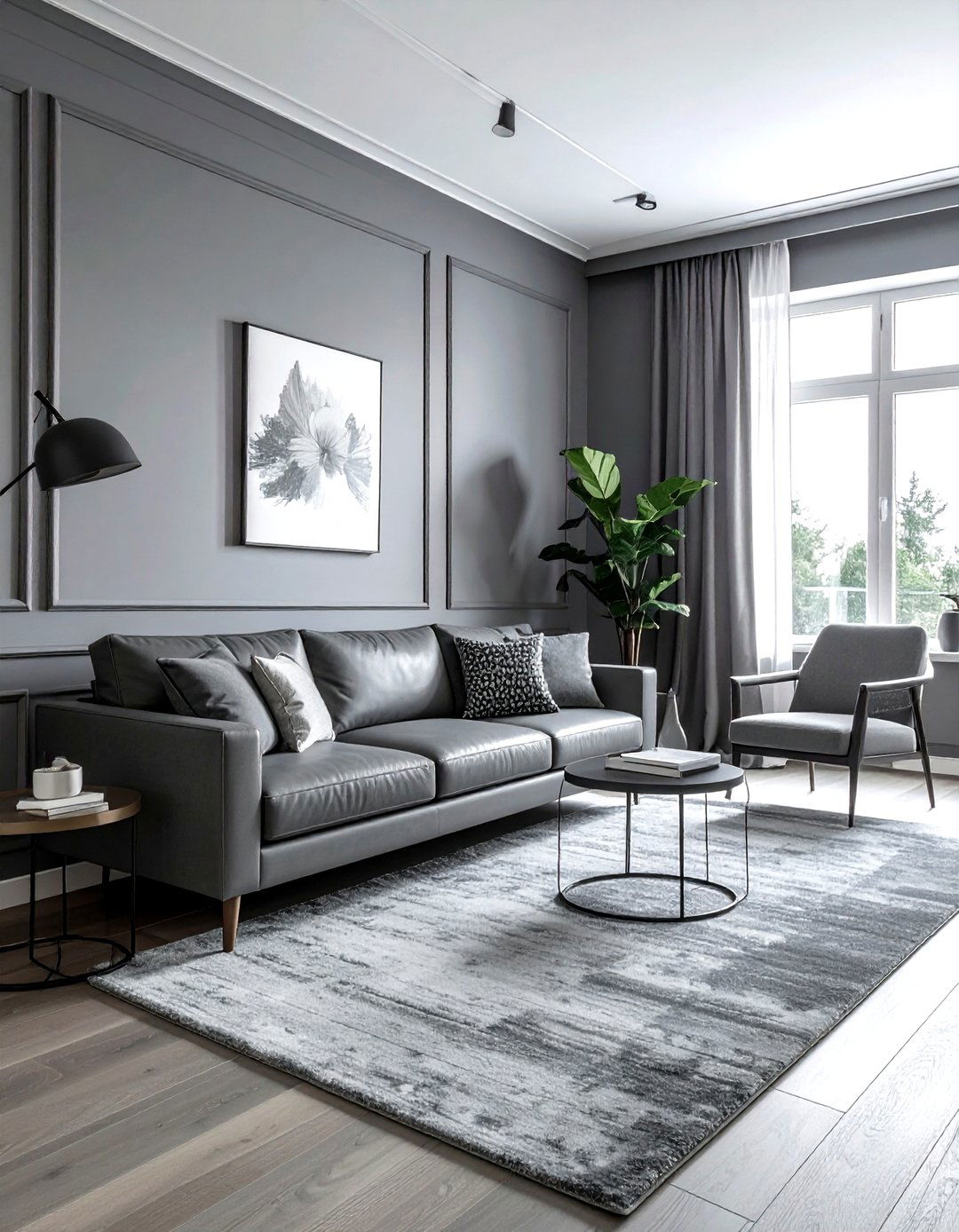 Monochrome grey living room - 30 modern grey living room ideas