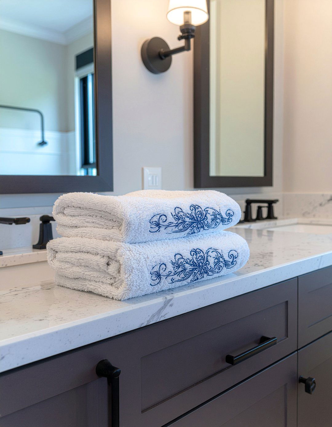 Monogrammed Bath Towels - 30 bathroom linens ideas