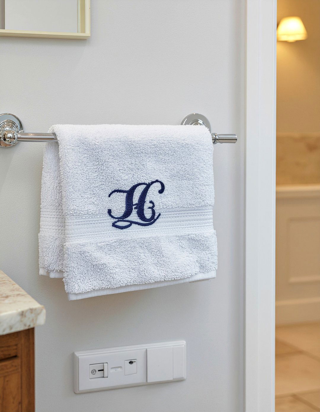 Monogrammed Bathroom Towels - 30 bathroom towel styling ideas