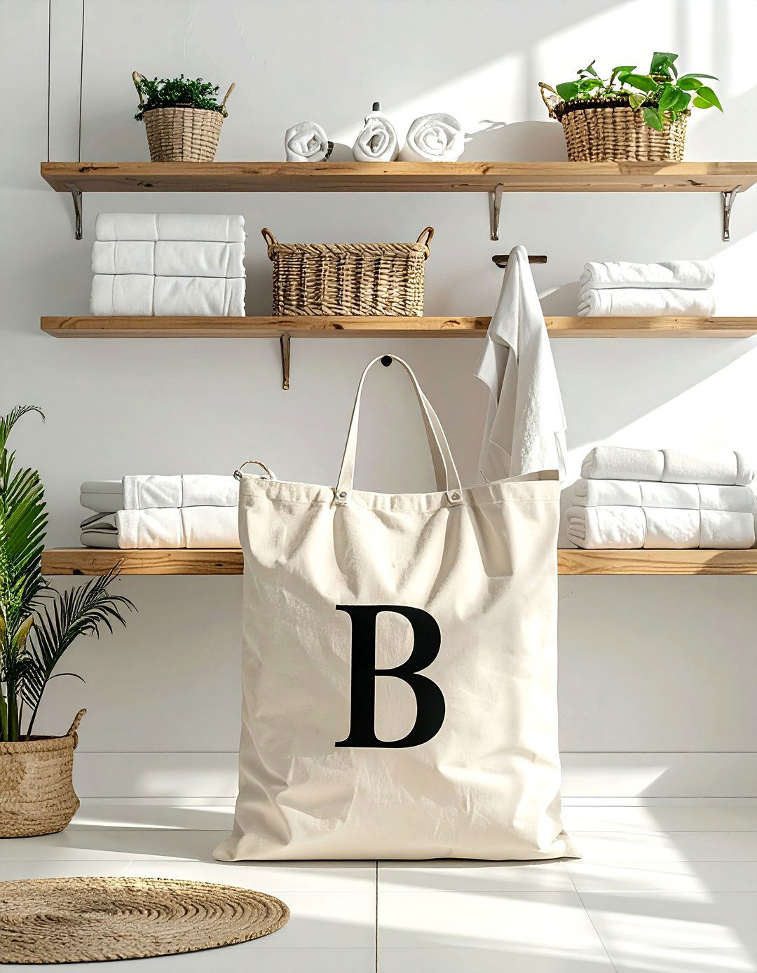 Monogrammed Laundry Bag - 30 monogrammed decor ideas