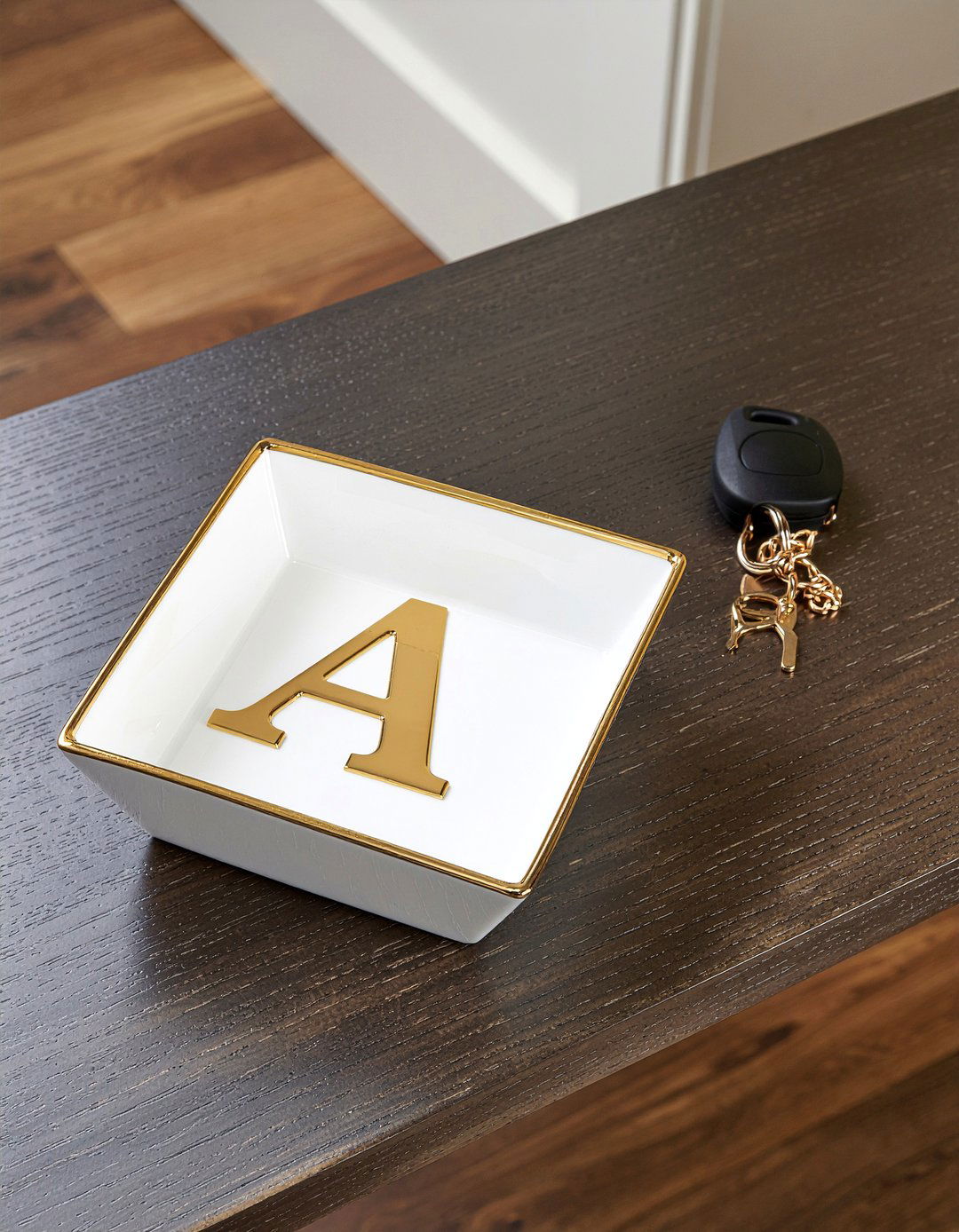 Monogrammed Porcelain Square - 30 living room trinket dishes