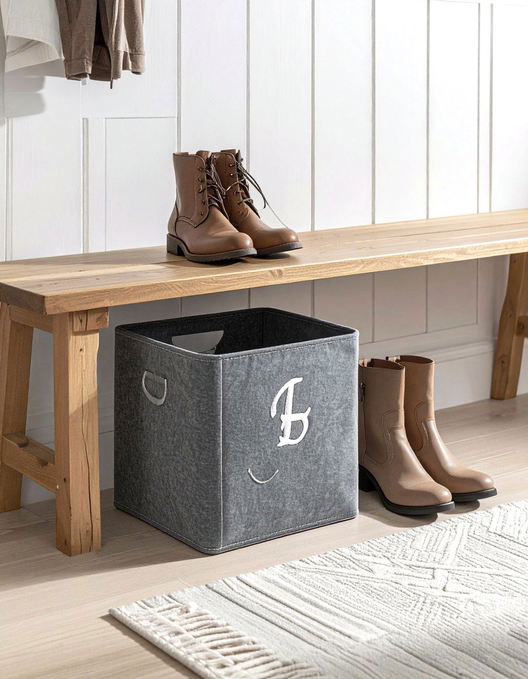 Monogrammed Storage Bin - 30 monogrammed decor ideas