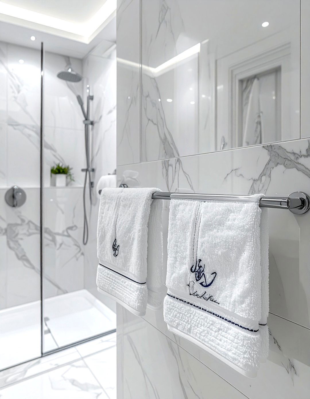 Monogrammed hand towel - 30 personalized decor ideas