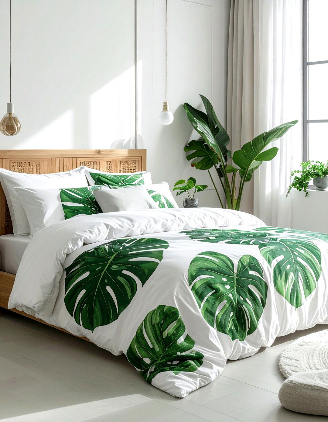Monstera Bedding - 30 monstera decor ideas