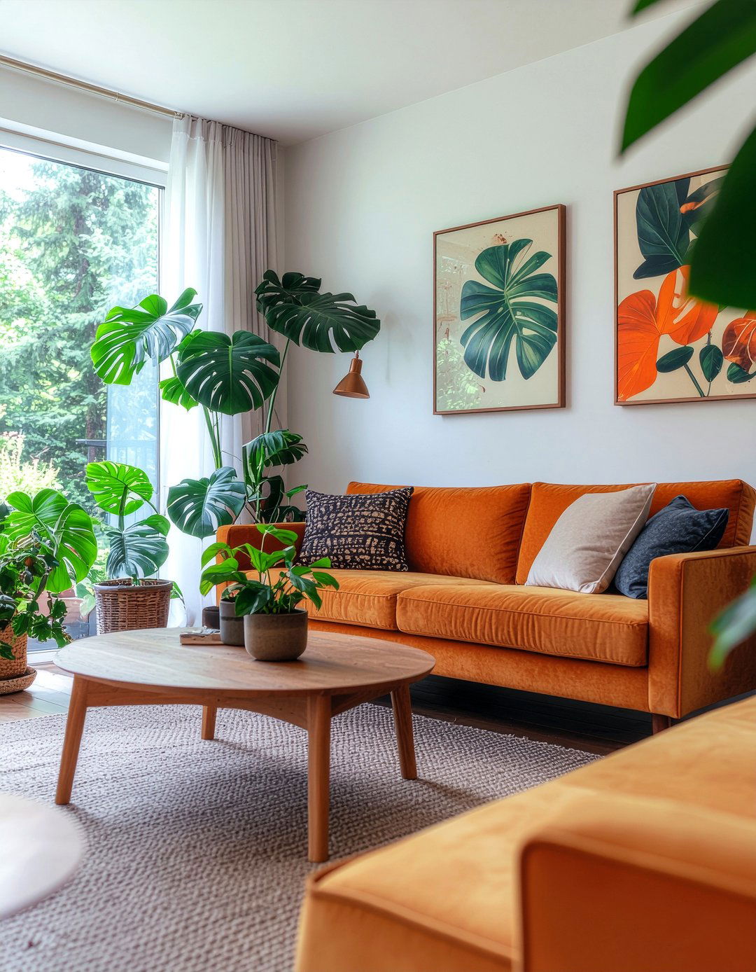 Monstera Deliciosa Indoor Jungle - 30 living room monstera ideas